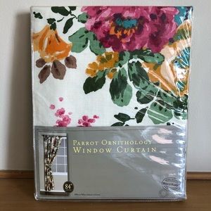 World Market Parrot Ornithology Curtain Panel